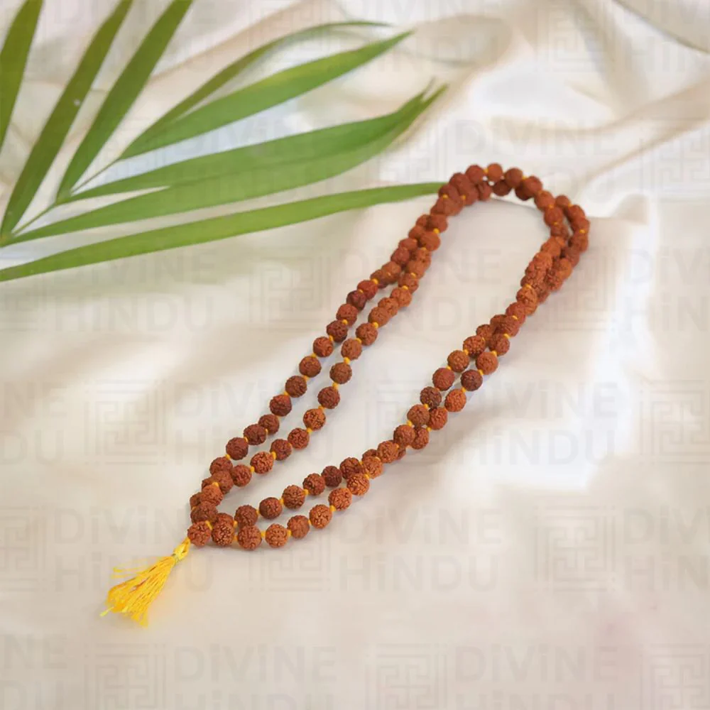 108 Beads 5 Mukhi Rudraksha Mala & Bracelet Combo - Image 3
