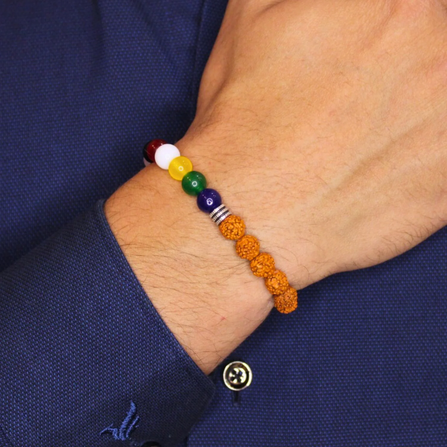 7 Chakra Rudraksha Bracelet - Image 4