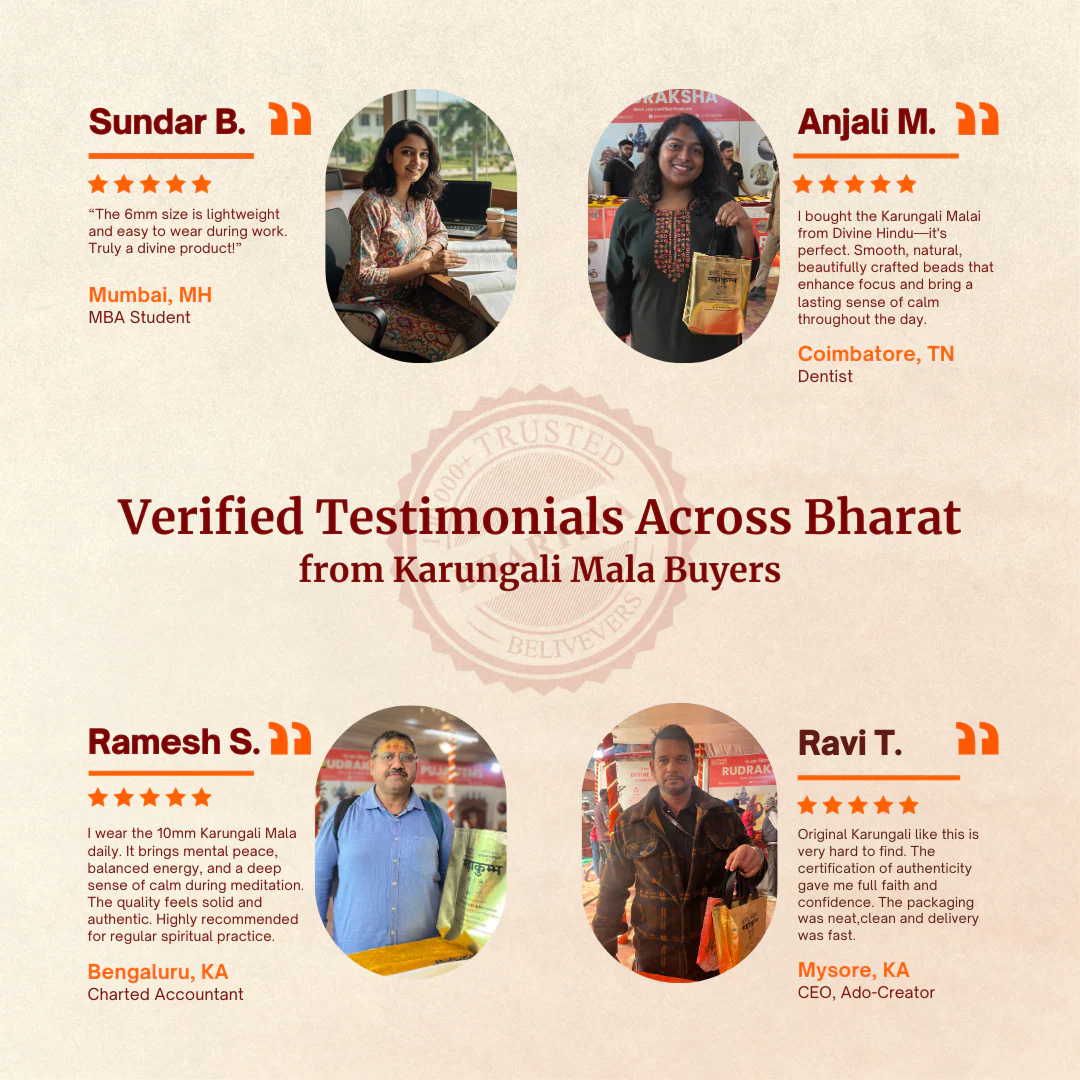 3 in 1 Karungali Stretchable Mala 108 Beads - Image 8