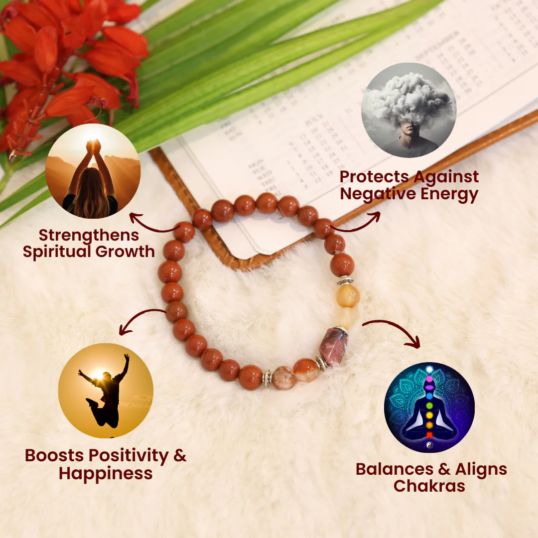 Red Jasper Bracelet (Mesh Rashi) Aries - Image 6