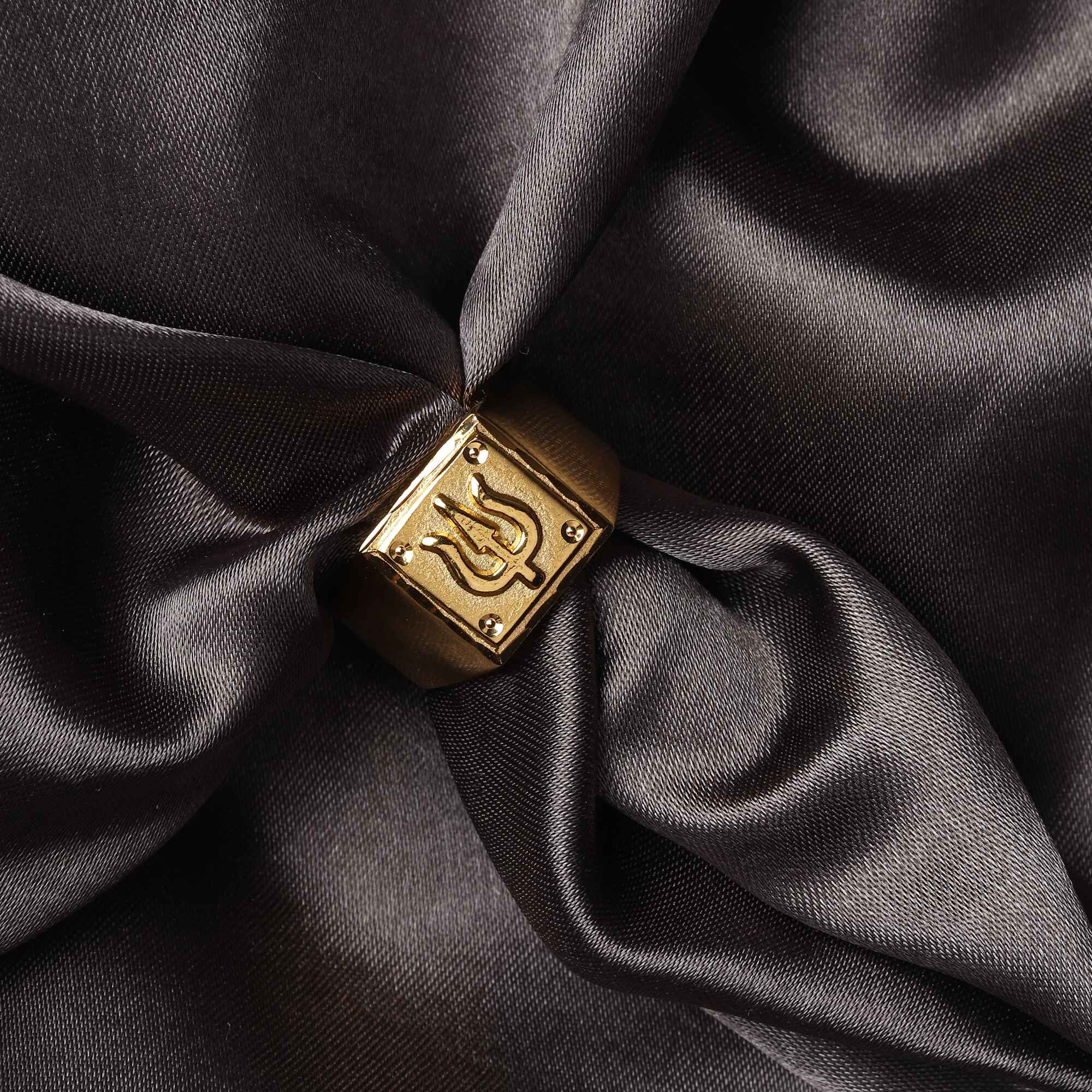 Divine Gold Plated Mahadev Trishul Ring - Image 5