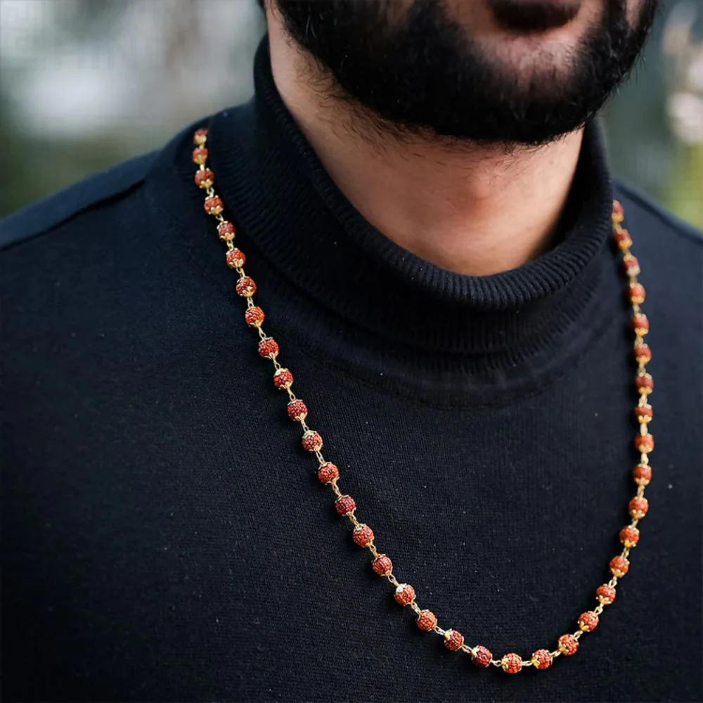 Divine Rudraksha Necklace - 54 Bead - Image 4