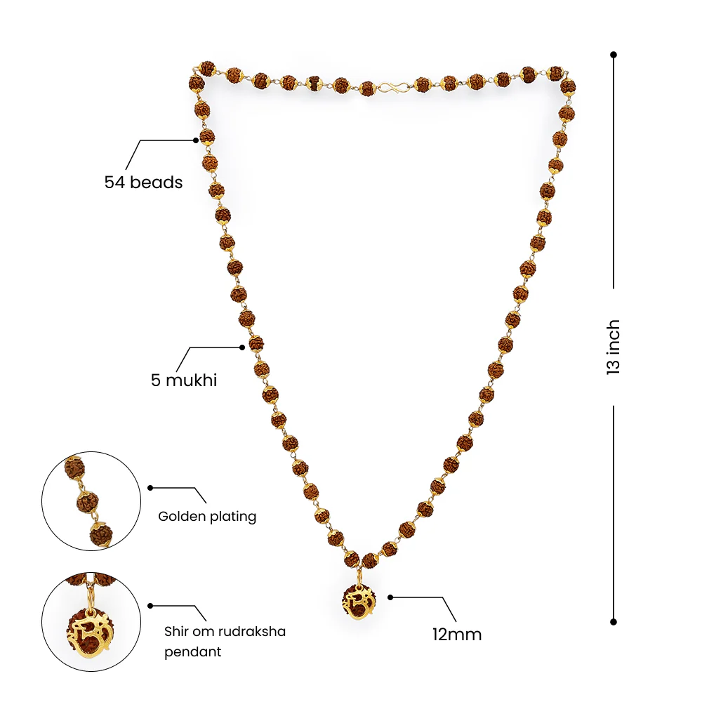 Divine Rudraksha Pendant Necklace - Image 3