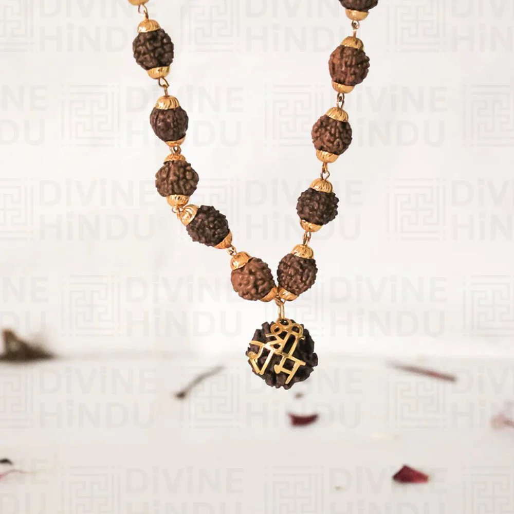Divine Rudraksha Pendant Necklace - Image 4
