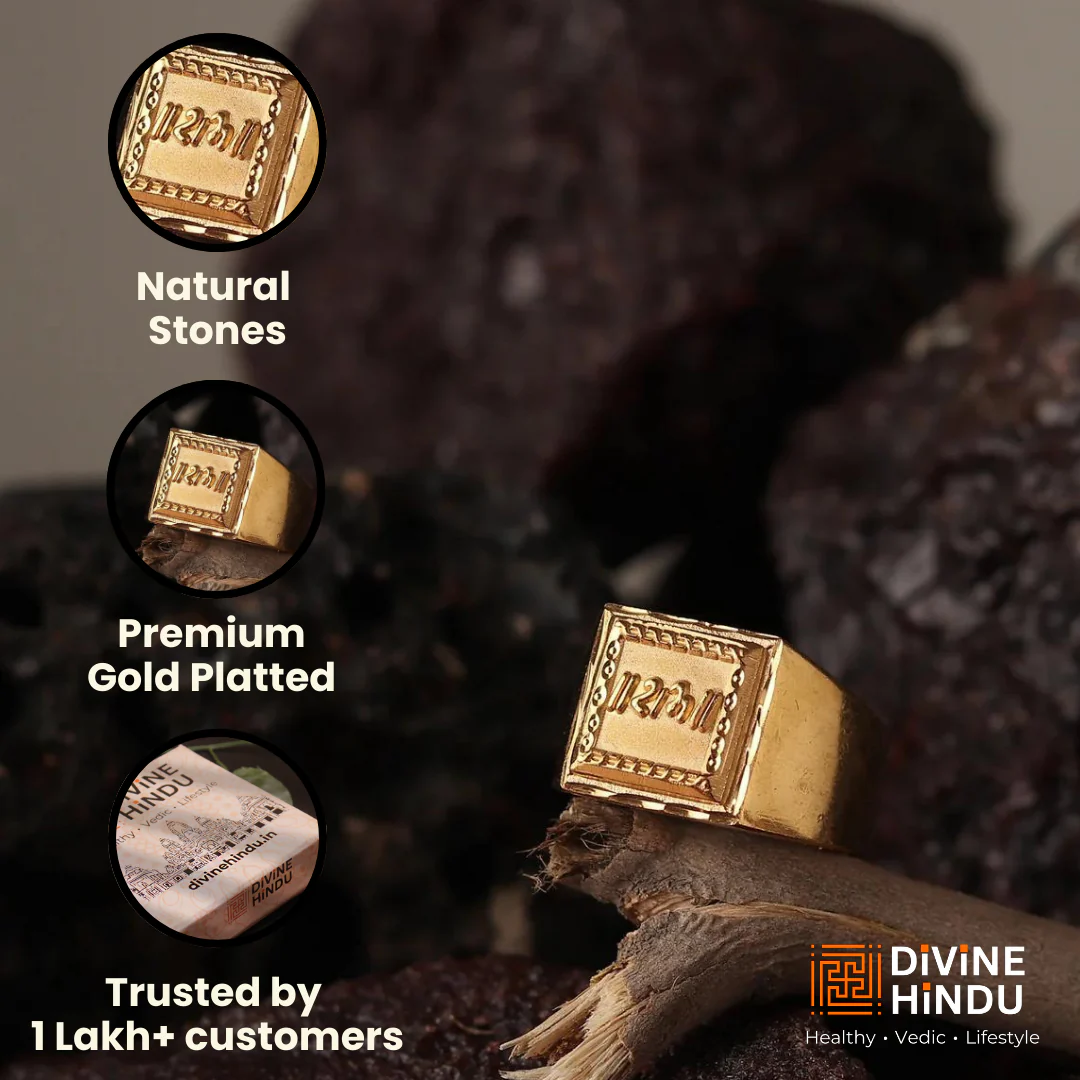 Gold Plated Jai Shri Ram Ring - Image 3