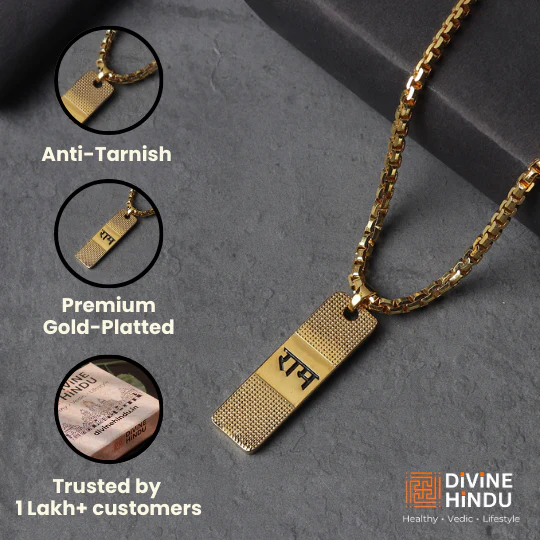 Gold Plated Ram Pendant With Chain - Image 3