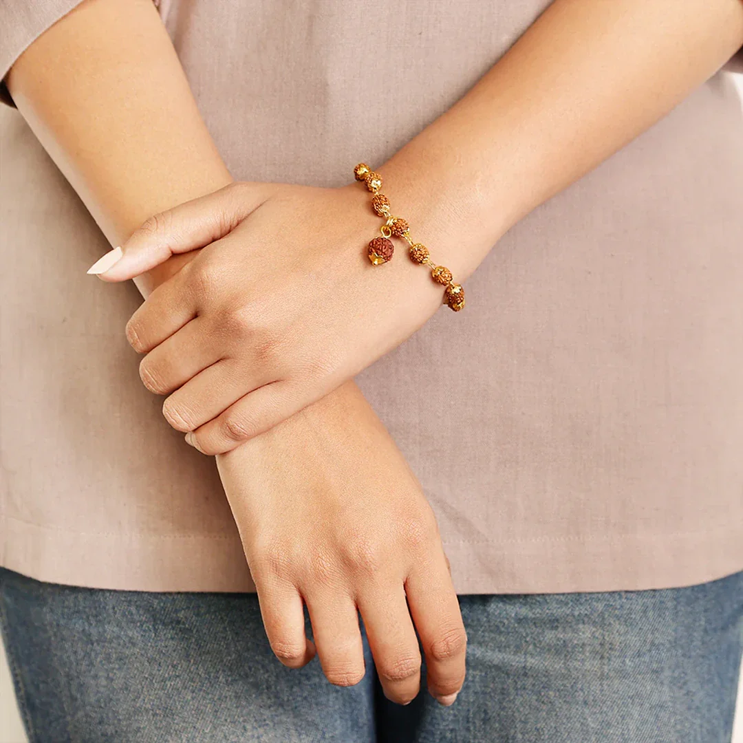 Golden Cap 5-Mukhi Rudraksha – Lab Certified - Image 3