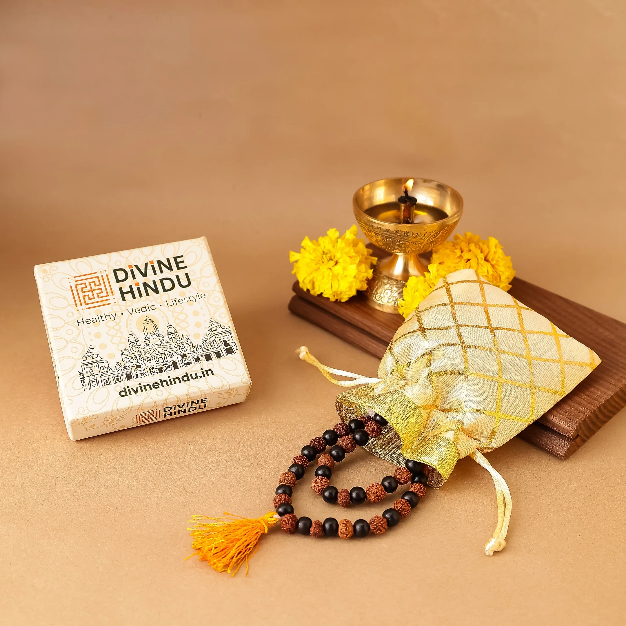 Karungali Rudraksha Mala - 108+1 Beads - Image 3