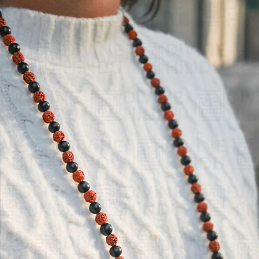 Karungali Rudraksha Mala - 108+1 Beads - Image 4