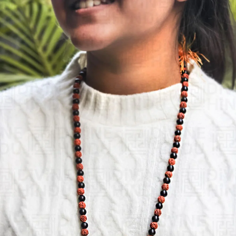 Karungali Rudraksha Mala - 108+1 Beads - Image 5