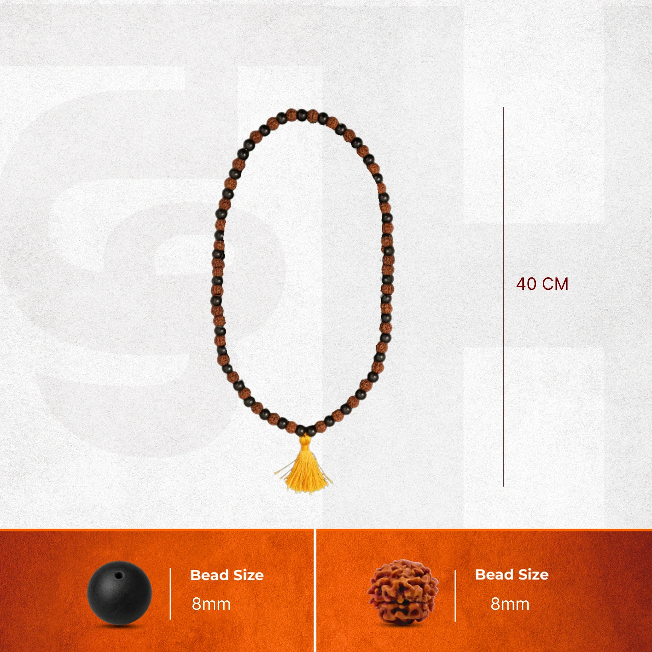 Karungali Rudraksha Mala - 108+1 Beads - Image 6