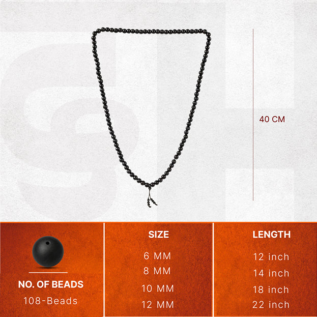 3 in 1 Karungali Stretchable Mala 108 Beads - Image 4