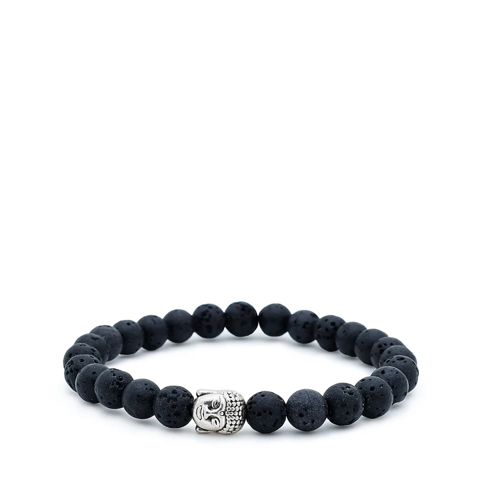 Lava Stone Buddha 7 Chakra Healing Bracelet - Image 4