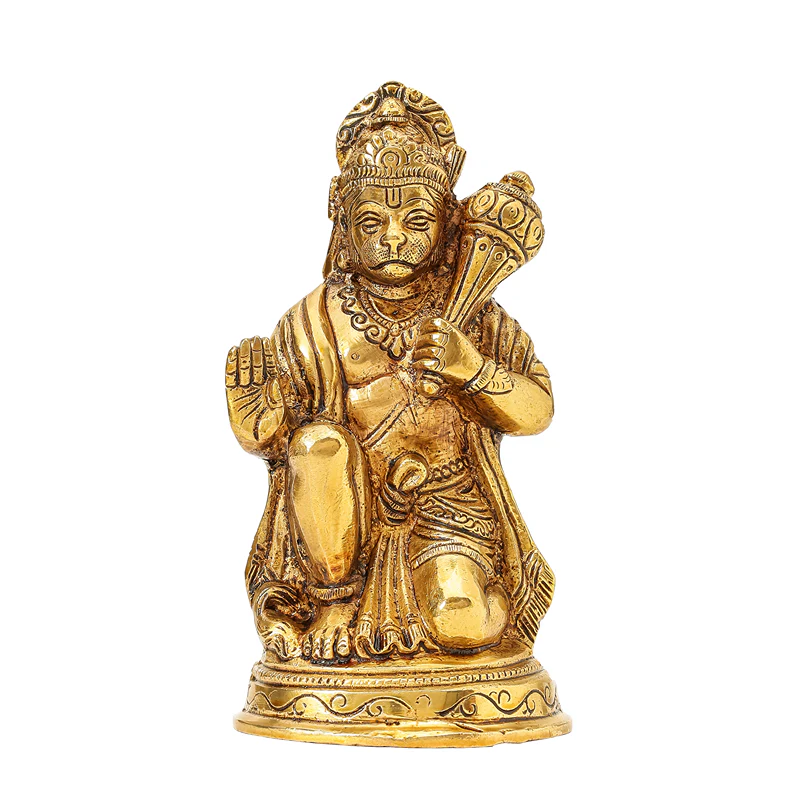 Lord Hanuman Brass Idol - Image 3