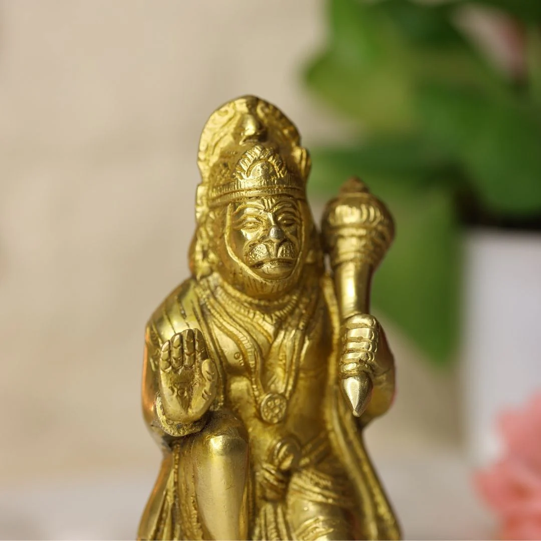 Lord Hanuman Brass Idol - Image 6