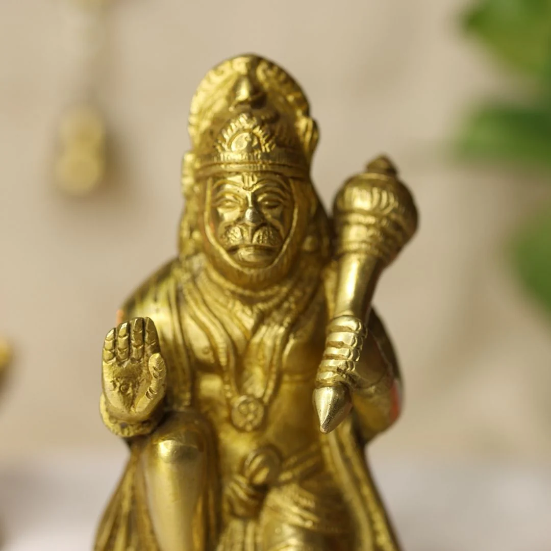 Lord Hanuman Brass Idol - Image 7
