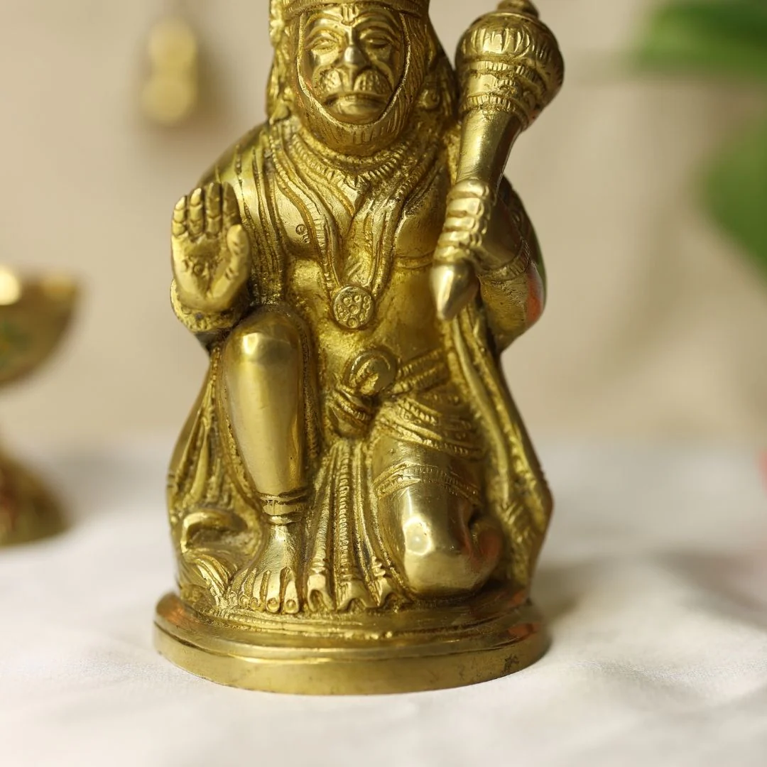 Lord Hanuman Brass Idol - Image 8