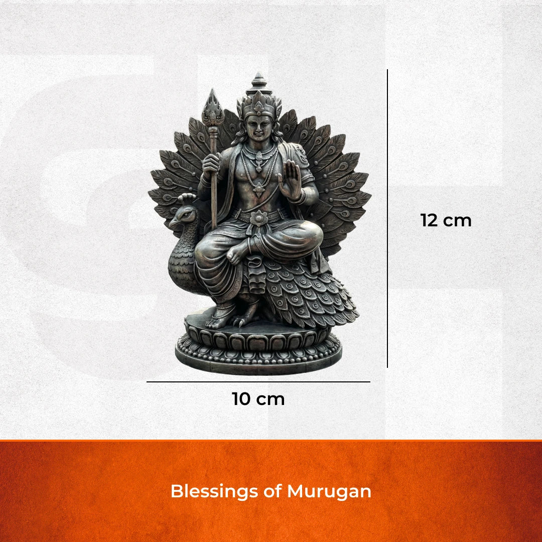 Murugan on Peacock Throne for Office, Car & Home - Image 4