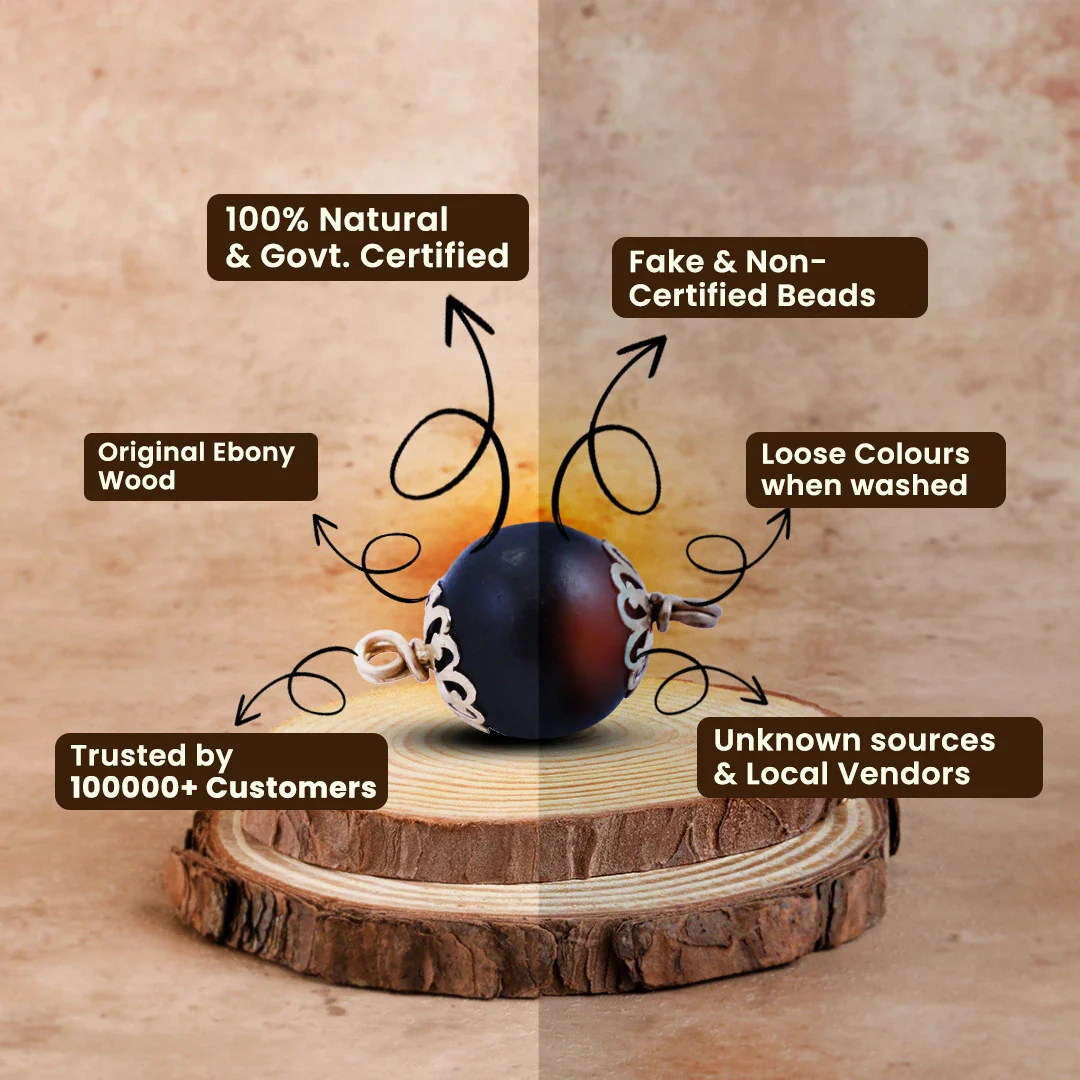 Divine Duo - Gold Plated Rudraksha & Karungali Malai Bracelet Combo - Image 3