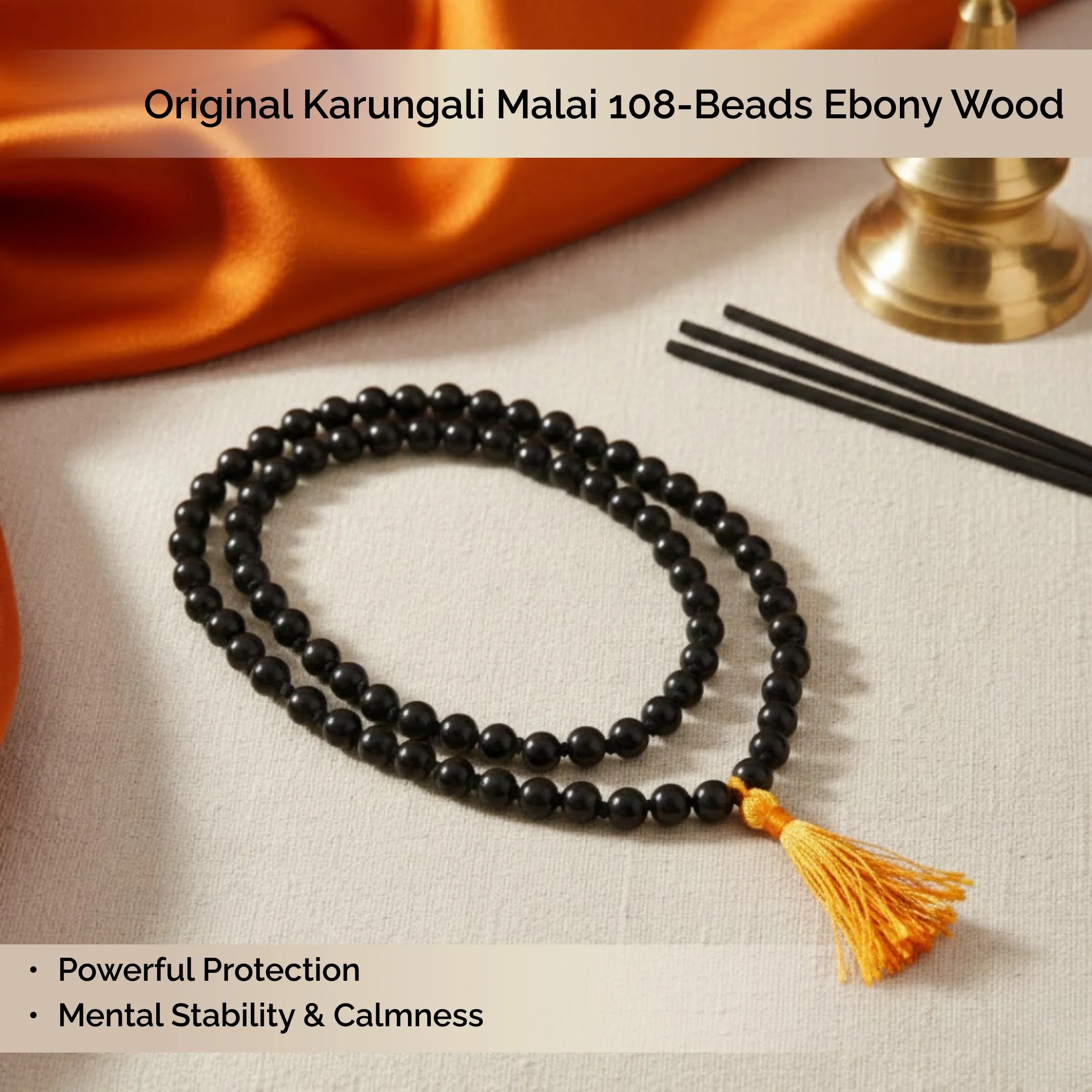 Original Karungali Malai 108-Beads Ebony Wood with Govt. Certified - Image 6