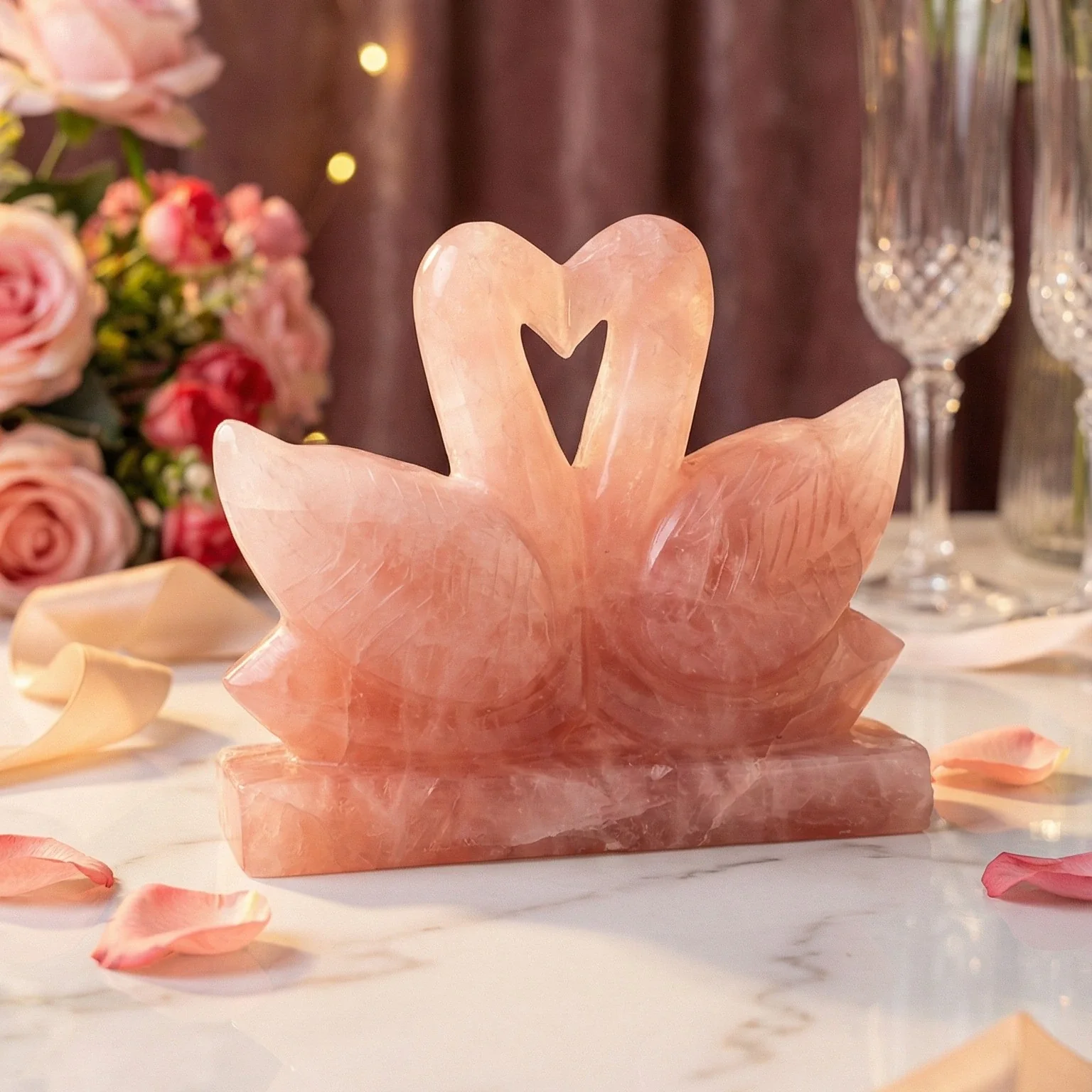 Rose Quartz Swan - Image 3