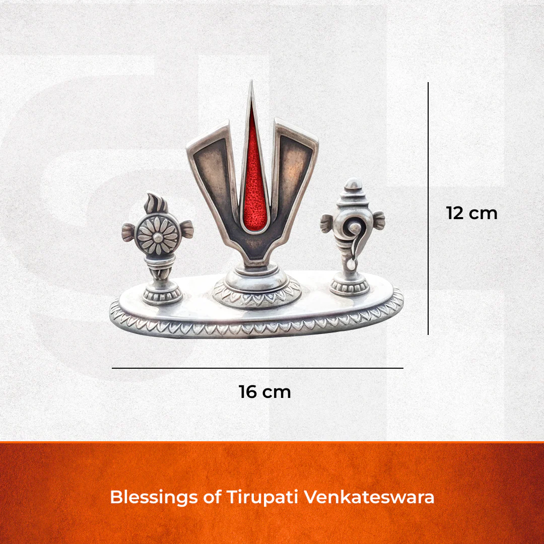 Shanku Chakra Namam | Decor for Home Temple, Car & Workspace - Image 3